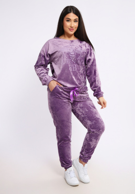 Костюм велюровый 635П лаванда